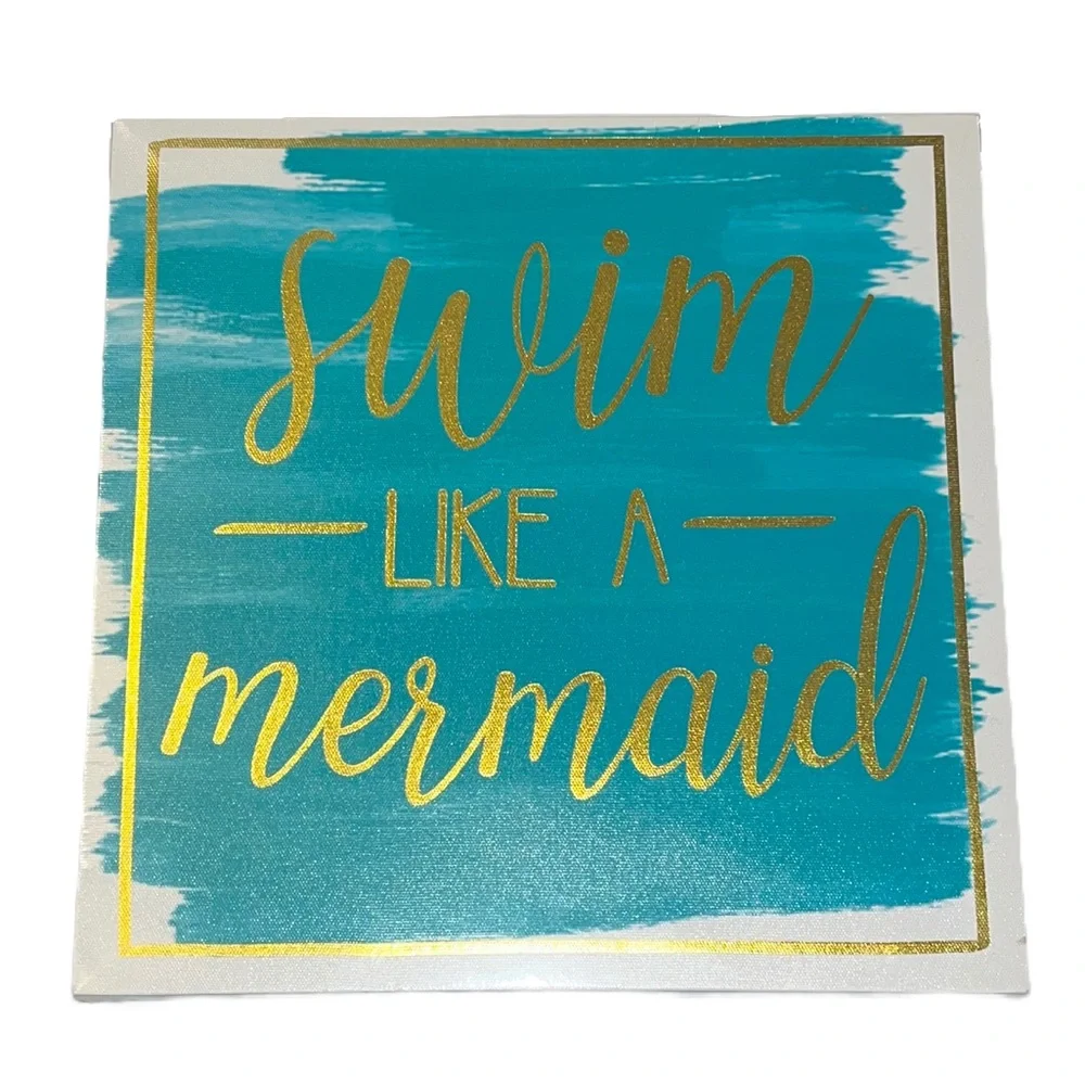 “Swim Like a Mermaid” Wall Art